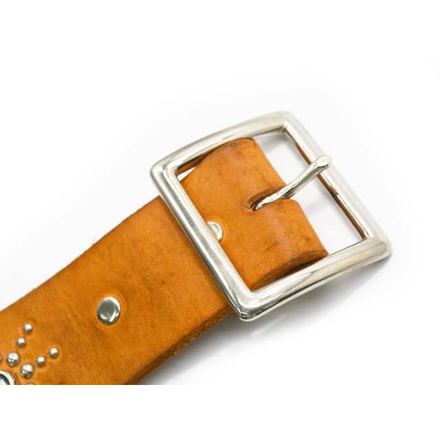 【HTC(Hollywood Trading Company)/エイチティーシー(ハリウッドトレーディングカンパニー)】「Leather Studs Belt"Overlay Peanuts Snake”」の画像