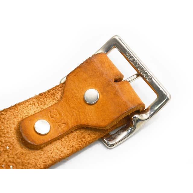 【HTC(Hollywood Trading Company)/エイチティーシー(ハリウッドトレーディングカンパニー)】「Leather Studs Belt"Overlay Peanuts Snake”」の画像