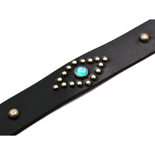 全2色【HTC(Hollywood Trading Company)】「1.25inch Leather Studs Belt"Stadium Stone”/1.25インチレザースタッズベルト”スタジアムストーン”」(アメカジ)の画像