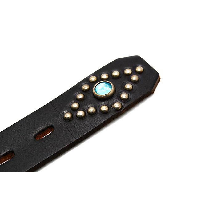 全2色【HTC(Hollywood Trading Company)】「1.25inch Leather Studs Belt"Stadium Stone”/1.25インチレザースタッズベルト”スタジアムストーン”」(アメカジ)の画像
