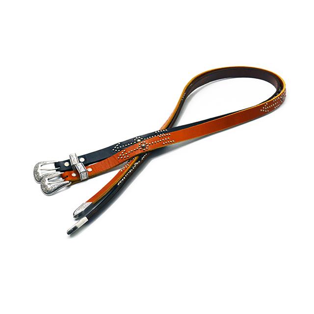 全2色【HTC】「0.75inch Leather Western Narrow Belt