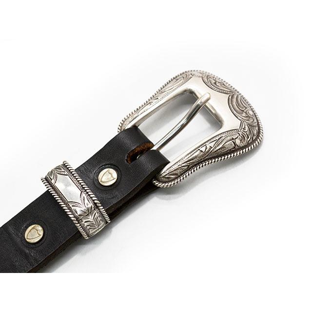 【HTC(Hollywood Trading Company)/エイチティーシー(ハリウッドトレーディングカンパニー)】「0.75inch Leather Western Narrow Belt"60s Studs”」の画像