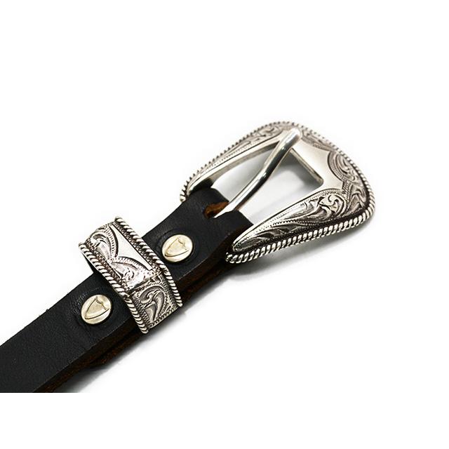 全2色【HTC】「0.75inch Leather Western Narrow Belt