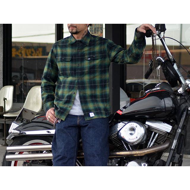 全2色【HWZN BROSS/ハウゼンブロス】2023SS「Flannel Classic Shirts/フランネルクラシックシャツ」(チョッパー/ハーレー/バイク/WOLF PACK/ウルフパック)｜wolfpack-ss｜13