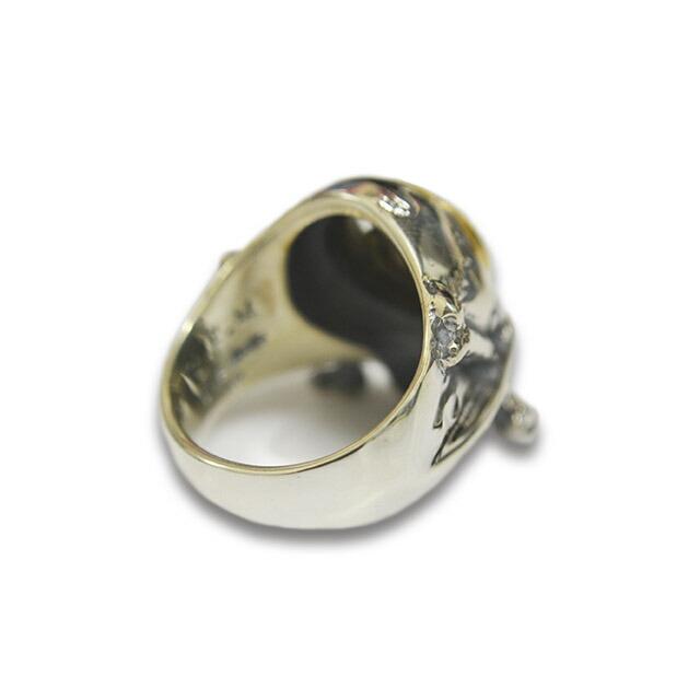HWZN BROSS/ハウゼンブロス】「Bombsight Skull Ring/ボムサイトスカル