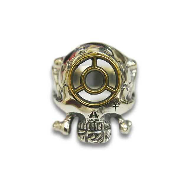 HWZN BROSS/ハウゼンブロス】「Bombsight Skull Ring/ボムサイトスカル