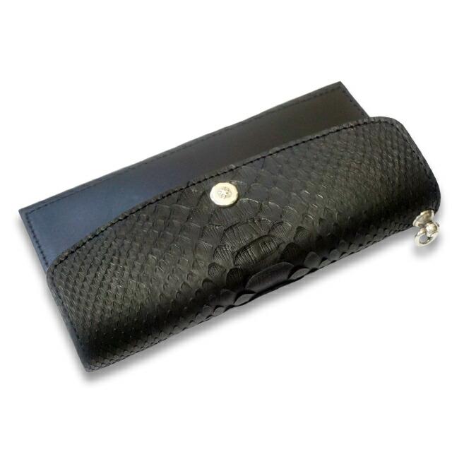 【HWZN BROSS/ハウゼンブロス】「Diamond Python Long Concho Wallet/ダイアモンドパイソンロングコンチョウォレット」(アメカジ/ハーレー/財布/ウルフパック)の画像