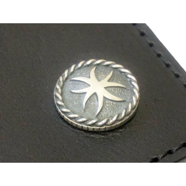 【HWZN BROSS/ハウゼンブロス】「Leather Long Wallet”Silver925 Button”/レザーロングウォレット”シルバー925ボタン”」(ハーレー/WOLF PACK/ウルフパック)の画像