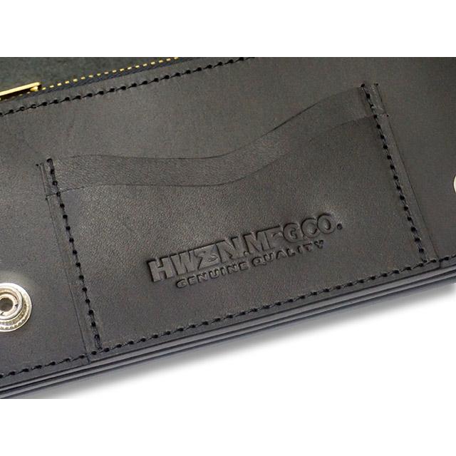 【HWZN BROSS/ハウゼンブロス】「Leather Long Wallet”Silver925 Button”/レザーロングウォレット”シルバー925ボタン”」(ハーレー/WOLF PACK/ウルフパック)の画像