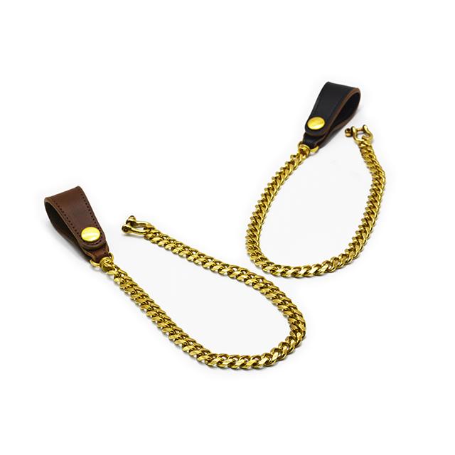 全2色【INCEPTION/インセプション】「Horse Butt Leather Brass Chain”BRASS”/ホースバットレザーブラスチェーン”ブラス”」(IPC-08)(アメカジ/プレゼント) | 