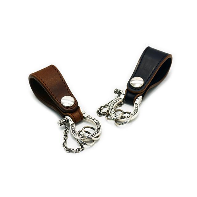全2色【INCEPTION/インセプション】「Horse Butt Leather Shackle Key Holder”SILVER PLATING”/ホースバットレザーシャックルキーホルダー」(IPSK-05) |  | 01
