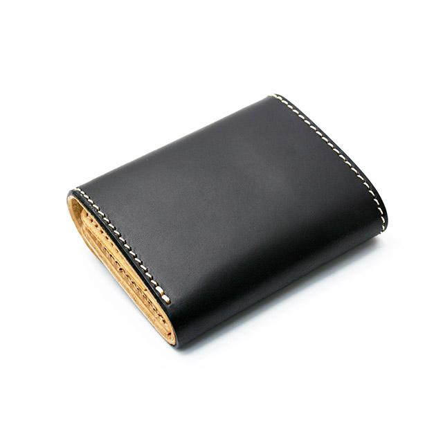 Wedge Leathers レザーショートウォレット　黒　本革　ブッテーロ 全10色【OPUS by INCEPTION/オーパス バイ インセプション】「Buttero
