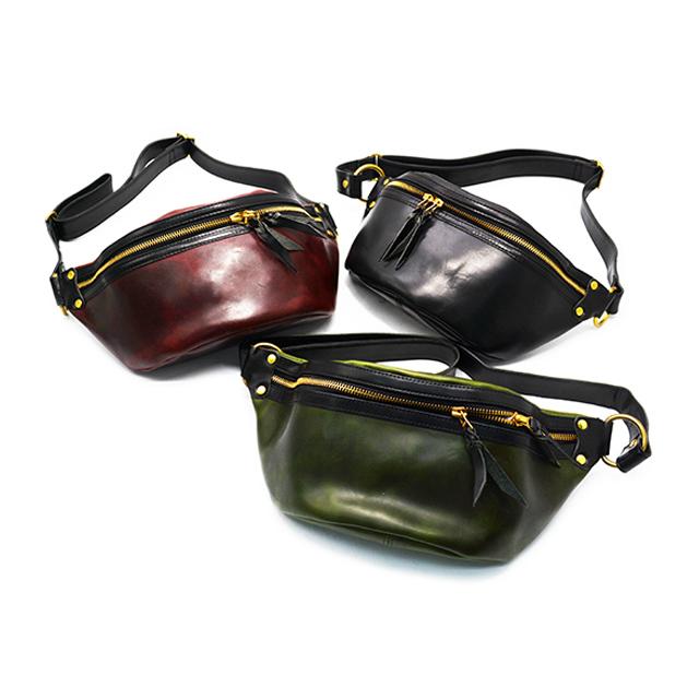 全3色【INCEPTION/インセプション】「Chromexcel Leather Fanny Pack/クロムエクセルレザーファニーパック」(IPCEB-02)(アメカジ/レザー/バッグ/ウルフパック) |  | 01