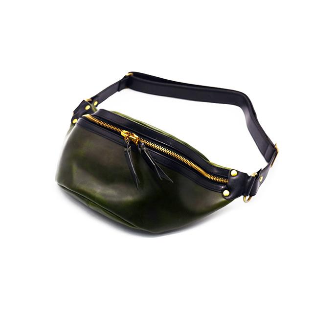 全2色【INCEPTION/インセプション】「Chromexcel Leather Fanny Pack/クロムエクセルレザーファニーパック」(IPCEB-02)(アメカジ/レザー/バッグ/ウルフパック) |  | 02