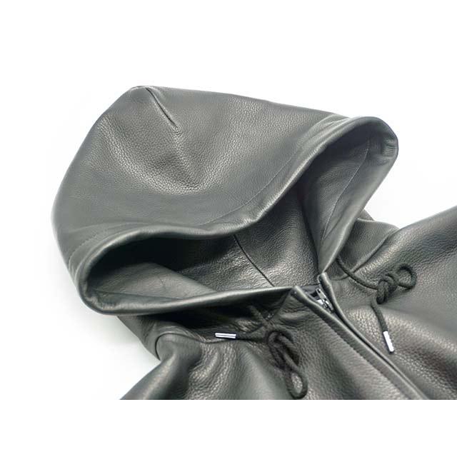 【MOSSIR by FINE CREEK&CO/ファインクリークアンドコー】「Washable Leather Hooded Track Jacket”LORNELIA”」(MOJK004)【予約商品/2026年中入荷予定】の画像