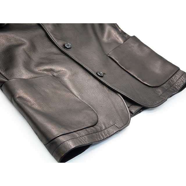 【MOSSIR by FINE CREEK&CO/モシール バイ ファインクリークアンドコー】「Washable Leather Tailored Jacket”PARENT”/”パーレント”」(MOJK011)の画像