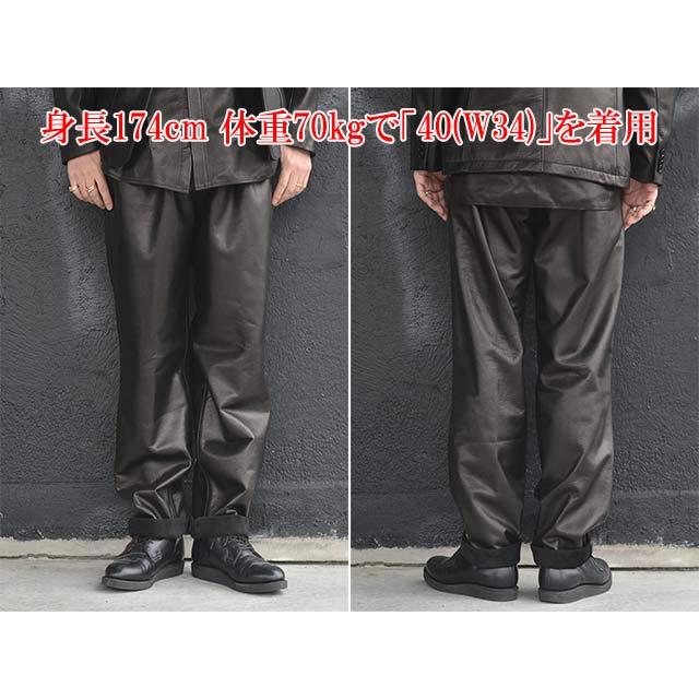 【MOSSIR by FINE CREEK&CO/モシール バイ ファインクリークアンドコー】「Washable Leather Two Tuck Slim Pants”OPEN DAY”/”オープンディ”」(MOPT030) |  | 10