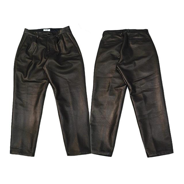 【MOSSIR by FINE CREEK&CO/モシール バイ ファインクリークアンドコー】「Washable Leather Two Tuck Slim Pants”OPEN DAY”/”オープンディ”」(MOPT030) |  | 01