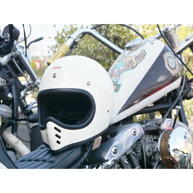 M) ホワイト　新品 MTX オーシャンビートルタイプ オーシャンビートル ヘルメット BEETLE MTX MOTO STYLE HELMET