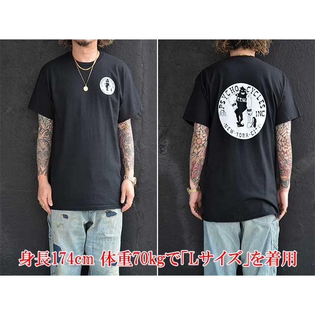 PSYCHO CYCLES/サイコサイクルス】「Printed Crew Neck Tee”Left Chest