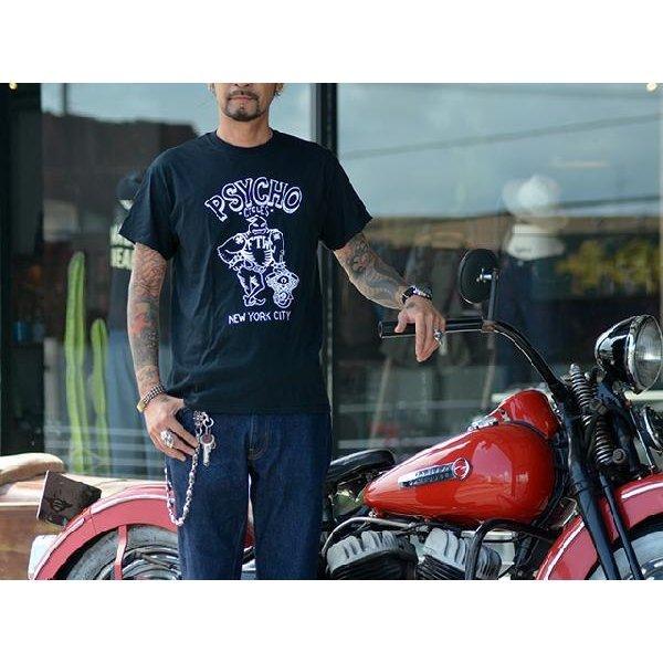 PSYCHO CYCLES/サイコサイクルス「Printed Crew Neck Tee”Shovel Head