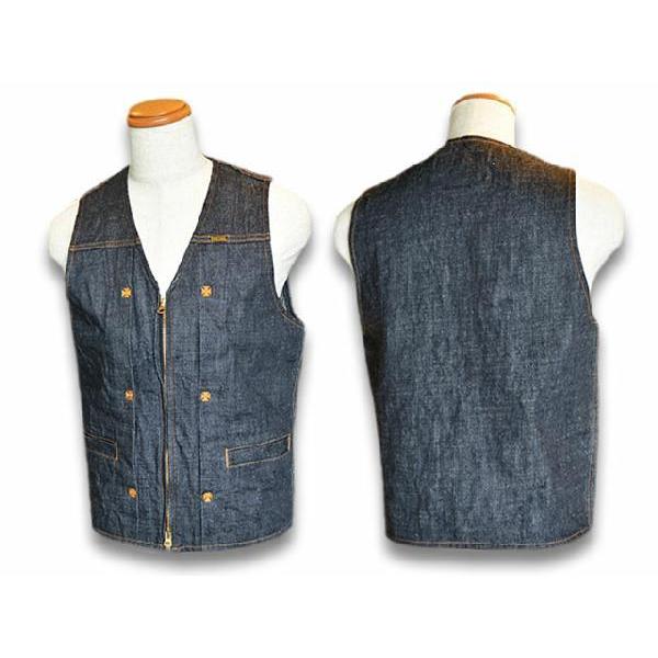 全3色RED TAiL/レッドテイル「Cross Denim Vest ”3rd”/クロスデニム