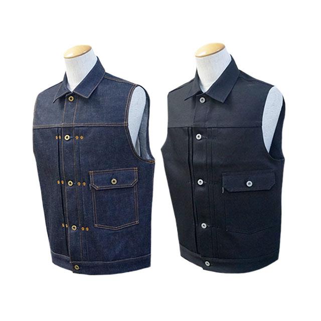 全2色【RED TAiL/レッドテイル】「Cross Denim Vest”4th”/クロスデニム