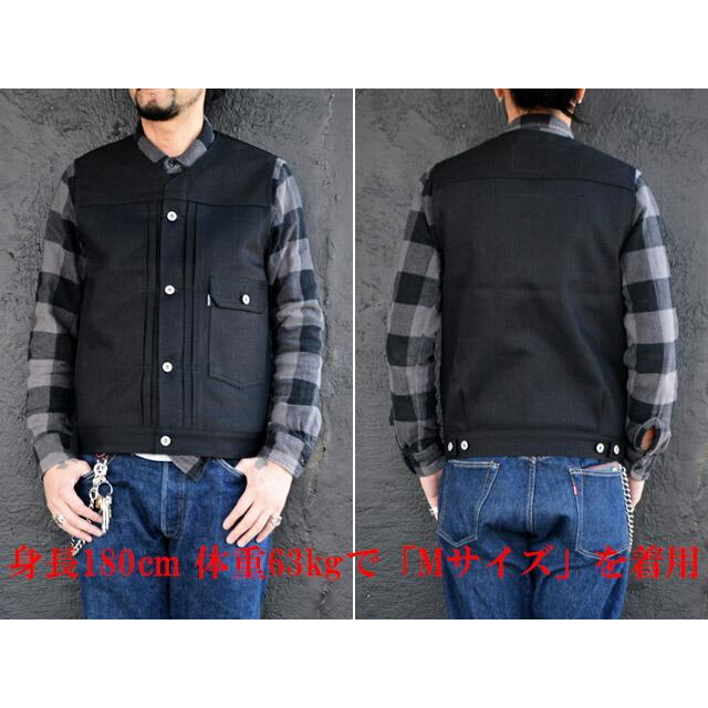 全2色【RED TAiL/レッドテイル】「Cross Denim Vest”4th No Collar”/クロスデニムベスト”フォースノーカラー”」(バイスクロージング/ハーレー/ウルフパック)｜wolfpack-ss｜13