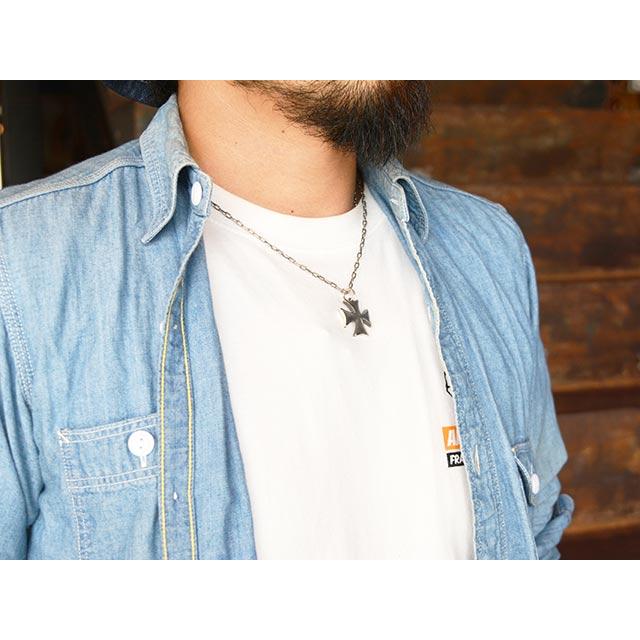全2種【RED TAiL/レッドテイル】「Small Cross×Necklace Chain/スモールクロス×ネックレスチェーン」(RKK-387/Sillver925×Silver925)(ウルフパック)の画像