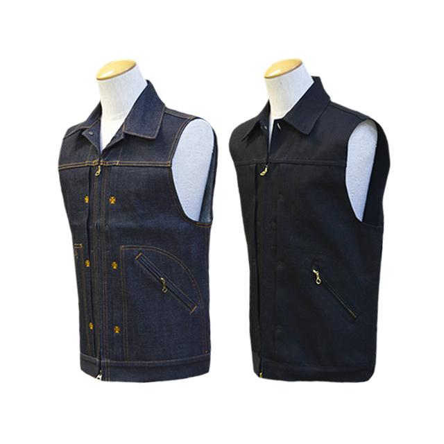 全2色【RED TAiL/レッドテイル】「Cross Denim Vest”5th”/クロス 全2色【RED TAiL/レッドテイル】「Cross Denim Vest”5th”/クロス