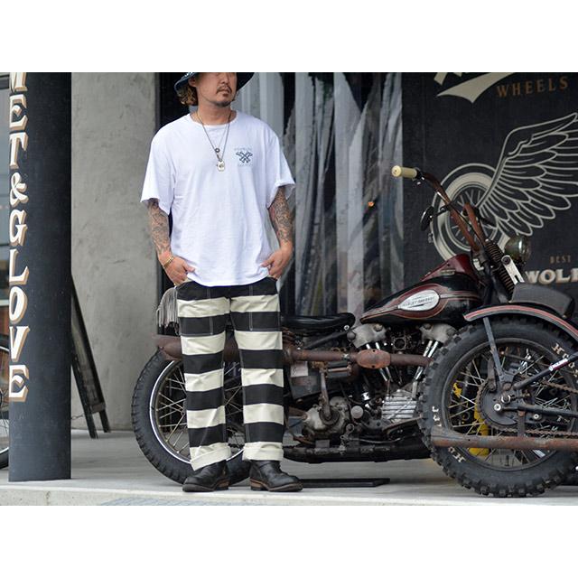 ロードランナー プリズナーパンツ 囚人パンツ デニム ボトムス グレー【L】 ROAD RUNNER/ロードランナー】「Prisoner Pants/プリズナー
