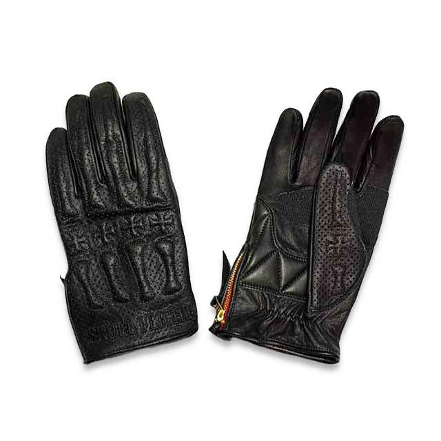 全10色【SKULL FLIGHT/スカルフライト】「Punching Mesh Bone Glove