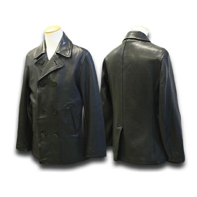 【SKULL FLIGHT/スカルフライト】2022AW「Sheep Skin Motorcycle P-Coat/シープスキンモーターサイクルPコート」(カリフォルニアライン/ハーレー/ウルフパック)の画像
