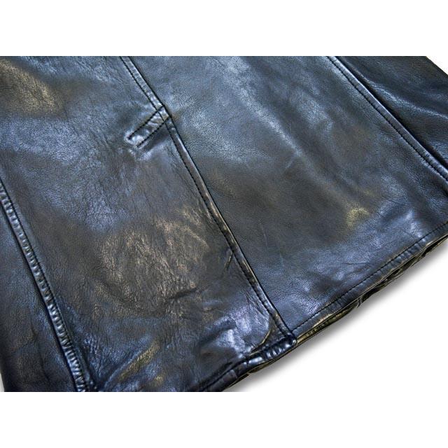 【SKULL FLIGHT/スカルフライト】2022AW「Sheep Skin Motorcycle P-Coat/シープスキンモーターサイクルPコート」(カリフォルニアライン/ハーレー/ウルフパック)の画像