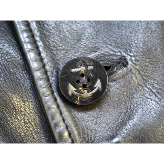 【SKULL FLIGHT/スカルフライト】2022AW「Sheep Skin Motorcycle P-Coat/シープスキンモーターサイクルPコート」(カリフォルニアライン/ハーレー/ウルフパック)の画像