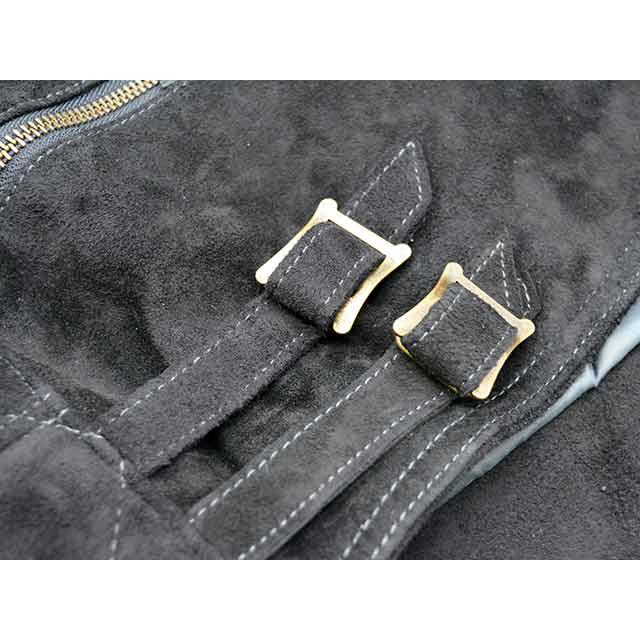 【SKULL FLIGHT/スカルフライト】2023AW「Roughout Goatskin Semi Double Riders Jacket/ラフアウトゴートスキンスキンセミダブルライダースジャケット」の画像