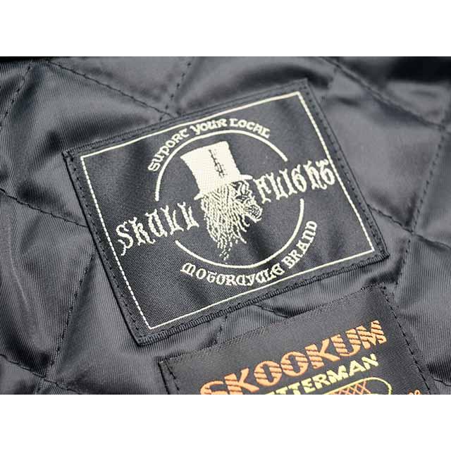 【SKULL FLIGHT/スカルフライト】×【SKOOKUM/スクーカム】2023AW「Riders Stadium Jacket/ライダーススタジアムジャケット」(CALIFORNIA LINE/ウルフパック)の画像