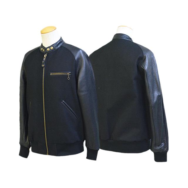 【SKULL FLIGHT/スカルフライト】×【SKOOKUM/スクーカム】2023AW「Riders Stadium Jacket/ライダーススタジアムジャケット」(CALIFORNIA LINE/ウルフパック)の画像