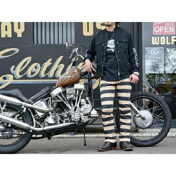 SKULL FLIGHT/スカルフライト「Hard Pique Riders Club Zip Vest”Stand