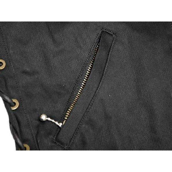 SKULL FLIGHT/スカルフライト「Hard Pique Riders Club Zip Vest”Stand