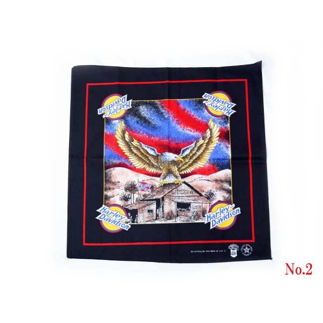 全2柄「90's H-D Vintage Bandana/90's H-Dヴィンテージバンダナ」(アメカジ/ハーレー/ハーレーダビッドソン/バイカー/ウルフパック) |  | 03