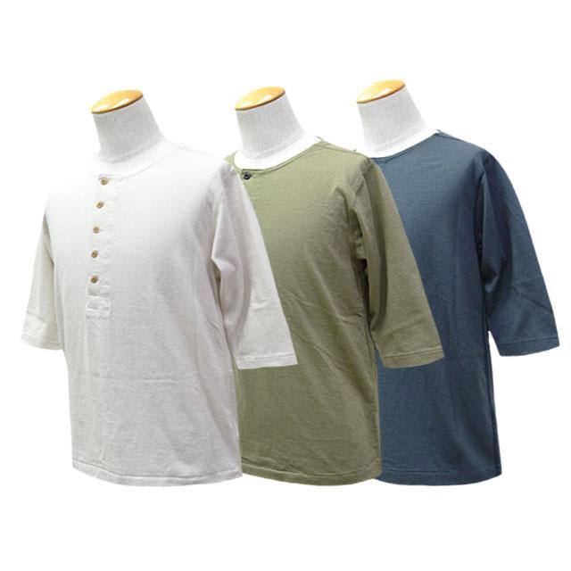 銀次郎　トゥームーン　半袖　44/46 全3色【TWO MOON/トゥームーン】「Half Sleeve Henley Neck Tee/ハーフ