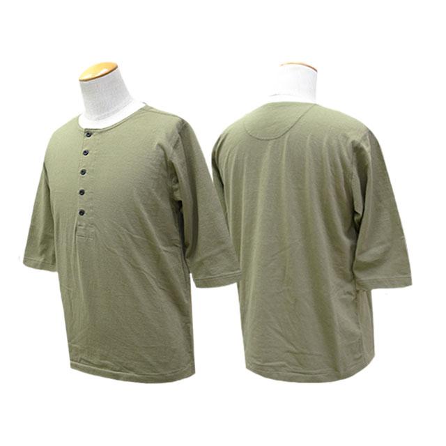 銀次郎　トゥームーン　半袖　44/46 全3色【TWO MOON/トゥームーン】「Half Sleeve Henley Neck Tee/ハーフ