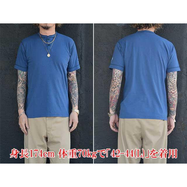 銀次郎　トゥームーン　半袖　44/46 全2色【TWO MOON/トゥームーン】「Henley Neck Tee/ヘンリーネックTee