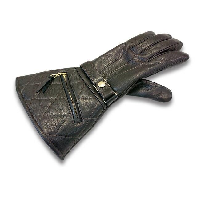 全2色【POWWOW/パウワウ】「The Gauntlet Glove”Type2”/ザ・ガントレットグローブ”タイプ2”」(レザーグローブ/ハーレー/チョッパー/バイカー/ウルフパック)｜wolfpack-ss｜05