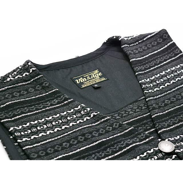 全3色【Vin&Age/ヴィン&エイジ】2026SS「Mexican Rug Vest/メキシカン