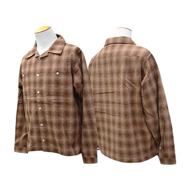 レシス オンブレ ダメージ アシンメトリー フランネル シャツ M ヴィンテージ 全4色【Vin&Age/ヴィン&エイジ】2026SS「Light Fabric Ombre Shirts