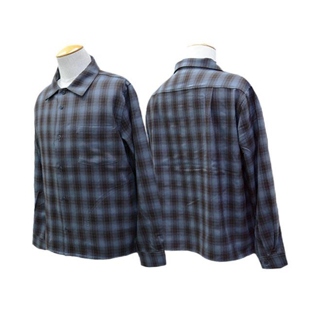 【み様】20%OFF適用　オンブレシャツ セール】『Sサイズあり』『ユニセックス』オンブレチェックオープン