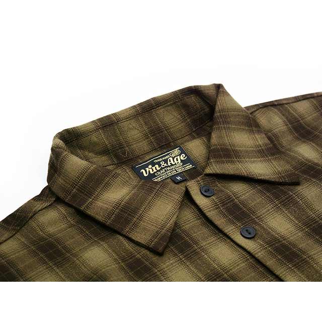 全3色【Vin&Age/ヴィン&エイジ】2025AW「Semi Wide Ombre Shirts