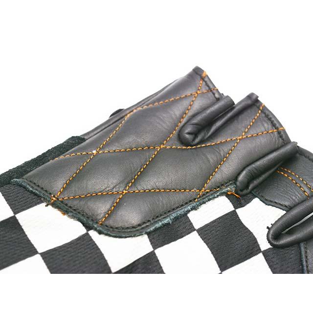 【Vin&Age/ヴィン&エイジ】2024SS「Checker Fingerless Glove/チェッカーフィンガーレスグローブ」(VG15S)(ハーレー/手袋/プレゼント/ウルフパック)｜wolfpack-ss｜06